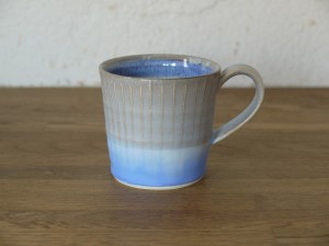 色彩結晶釉マグカップsmall茶グレー